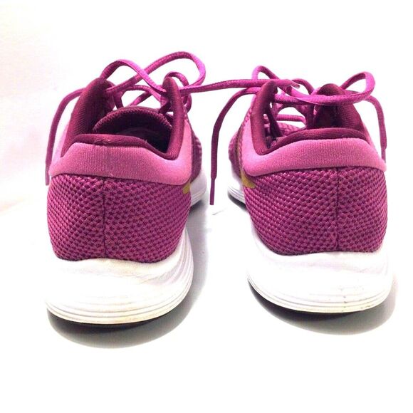 Womens Nike Revolution 4 Runnig Shoes Size 5.5Y Berry Gold 943306-601 Sneakers - Picture 5 of 7